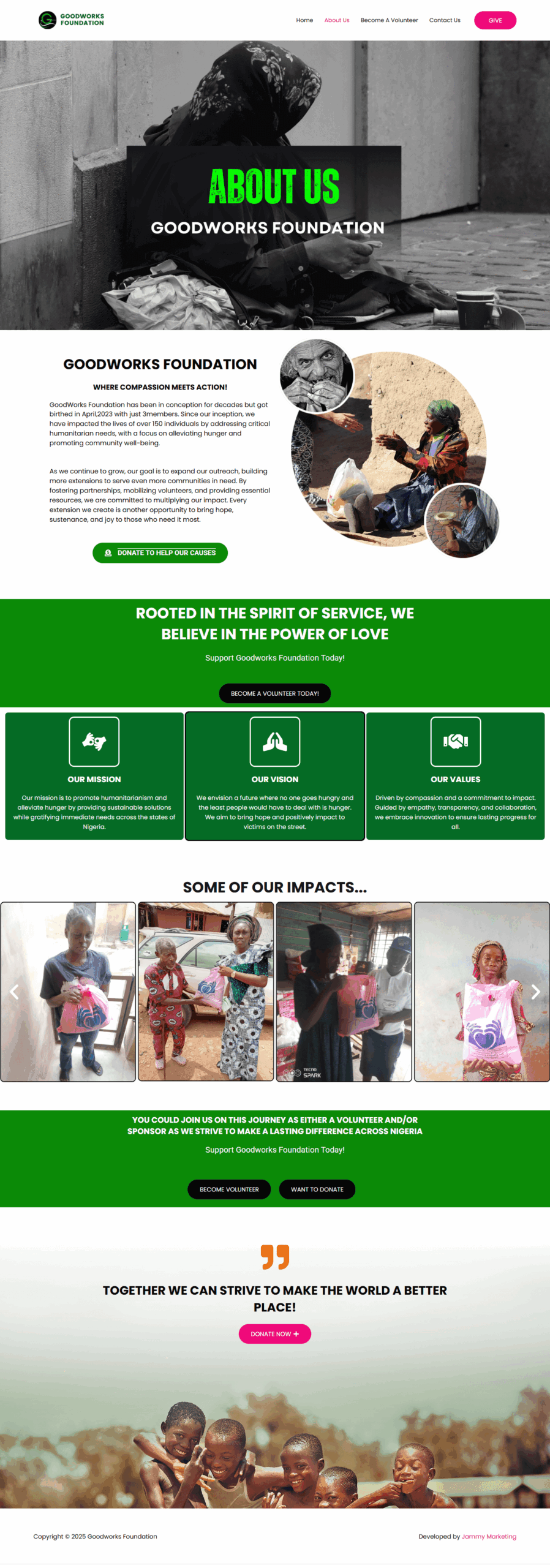 charity website goodworkfoundation